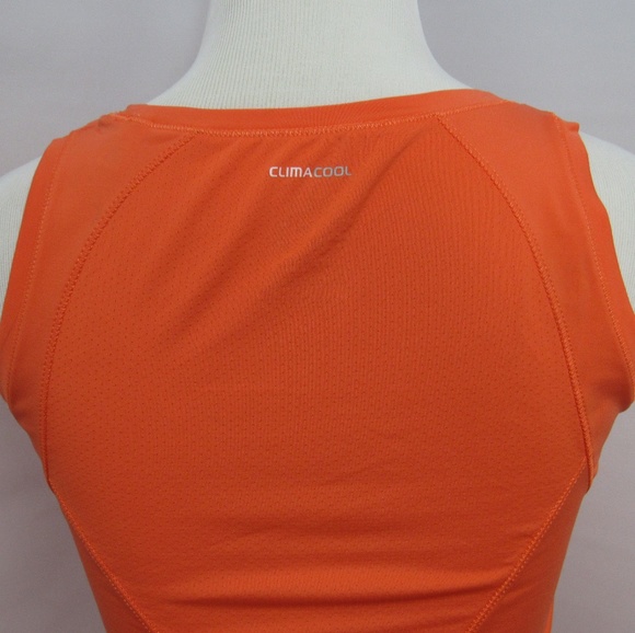 Adidas Climacool Orange Athletic Shirt Women Small - Picture 5 of 7